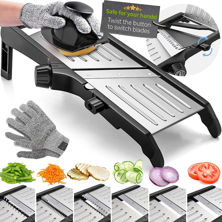 Premium Food Slicer With Cut-Resistant Gloves