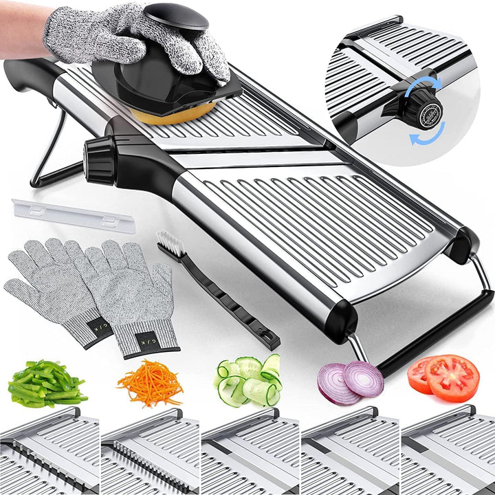 Premium Food Slicer With Cut-Resistant Gloves