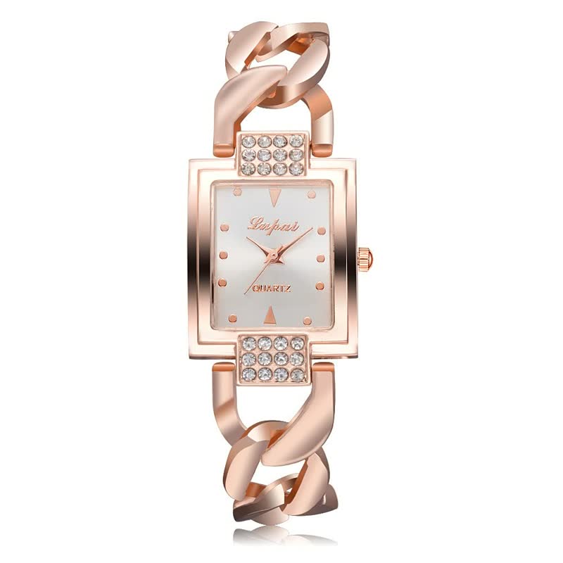 Elegant silver watch with subtle pearl