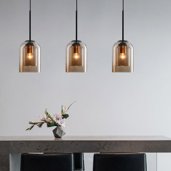 Elegant Double Glass Chandelier - AuraGlas