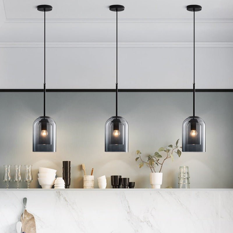 Elegant Double Glass Chandelier - AuraGlas