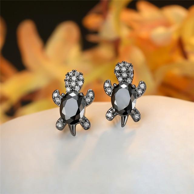 Seaweed Earrings in Zirconium and Silver