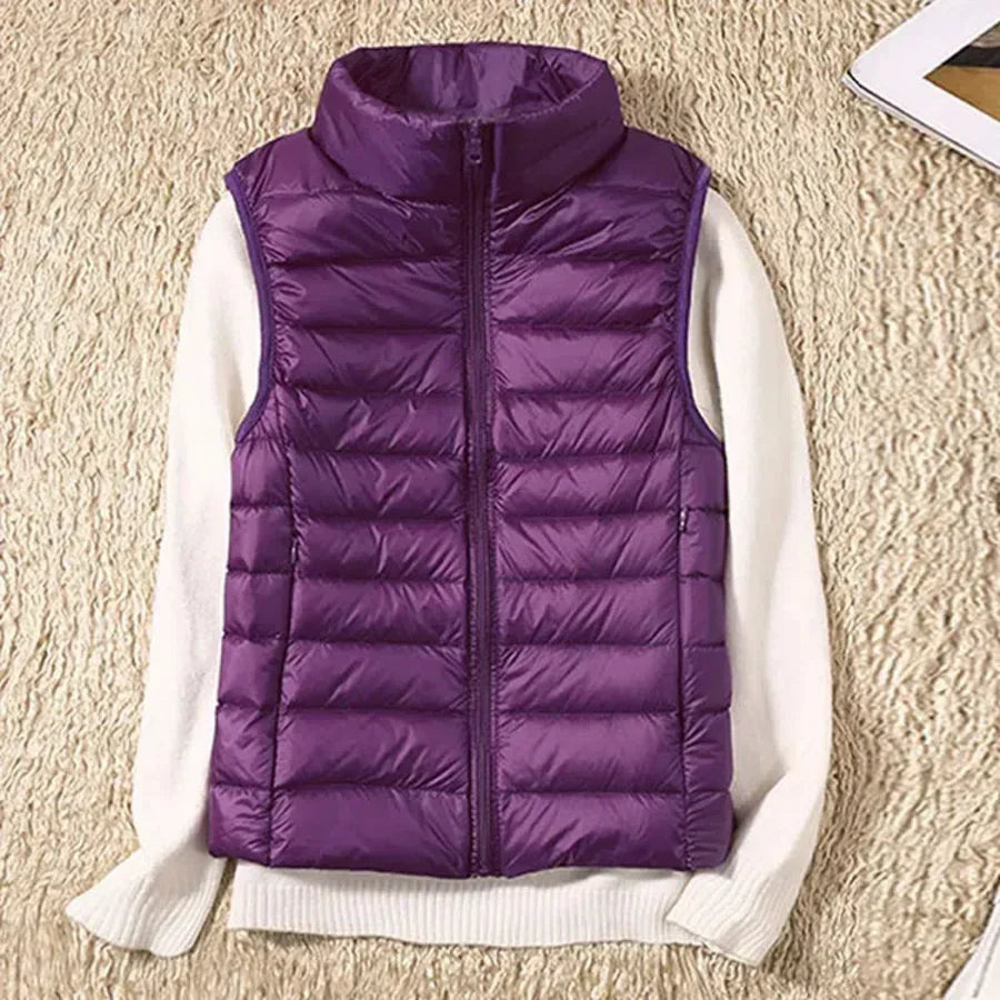 Wind-resistant Women's Bodywarmer with Zipper
