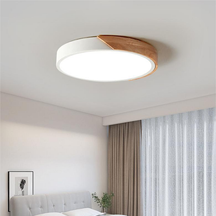 Nordic Macaron Round Wooden Ceiling Lamp