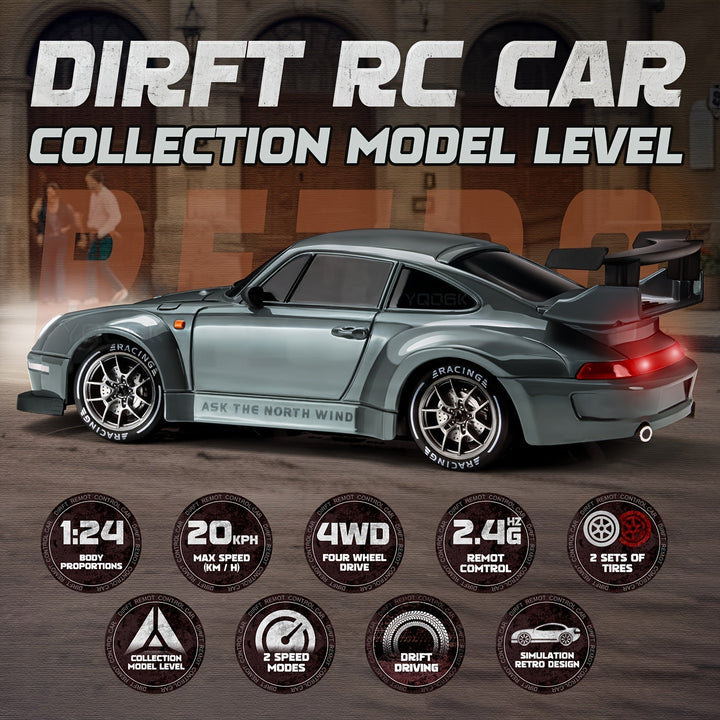 Ultimate Drift Racer 1:24 - RC Car with Light-Up Wheels
