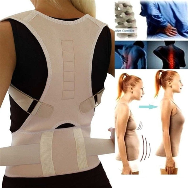 Lumbar Support with Posture Correction and Magnetic Therapy