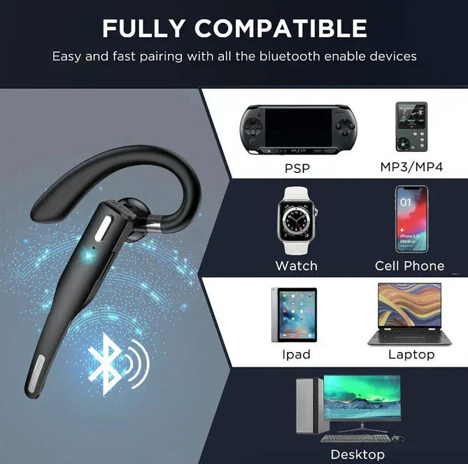 Trucker Dual Mic Bluetooth 5.1 Wireless Headset with Noise Cancellation