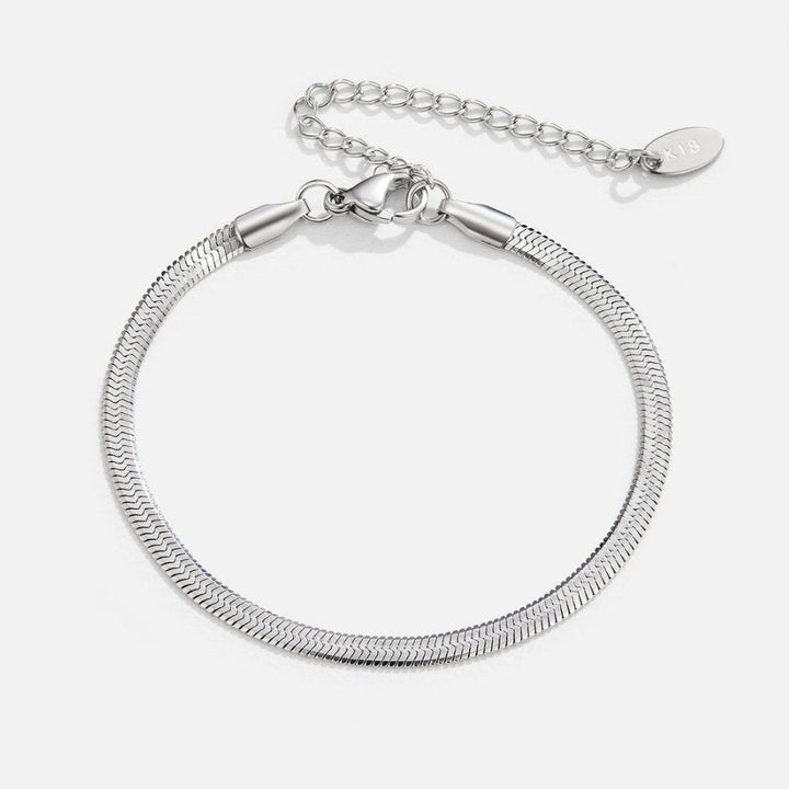 Elegant silver bracelet with snake motif