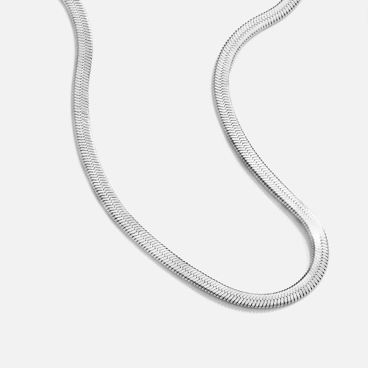 Elegant silver snake chain with refined shine