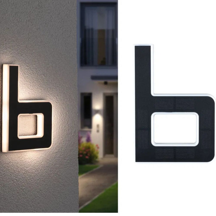 Solar-Powered House Number with LED and Dusk Sensor