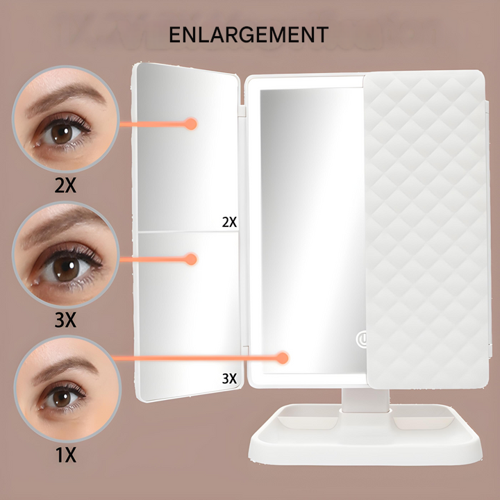 LED Make-Up Mirror with Triple Lighting - Clara