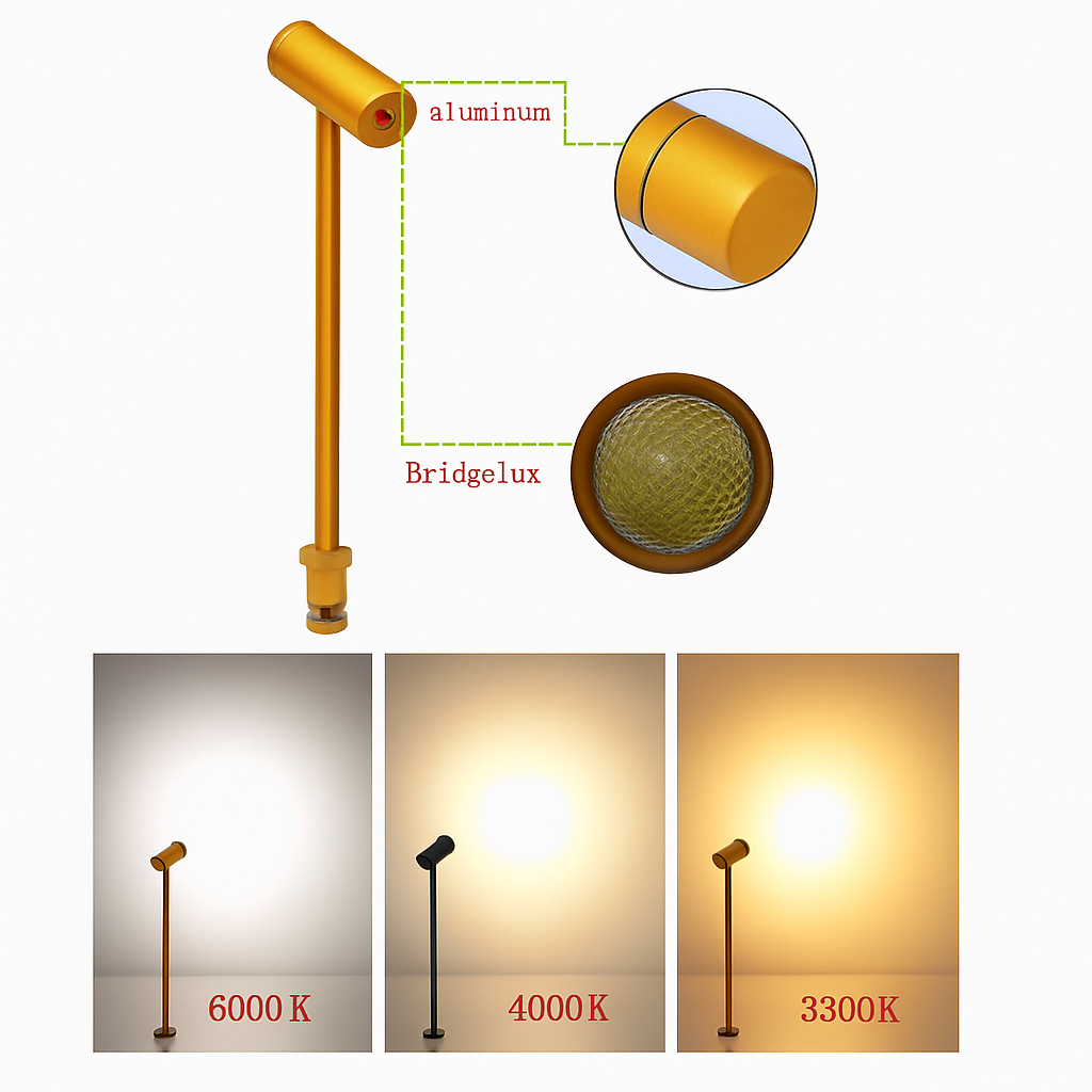 Adjustable LED Spotlight for Jewellery Display Cabinets