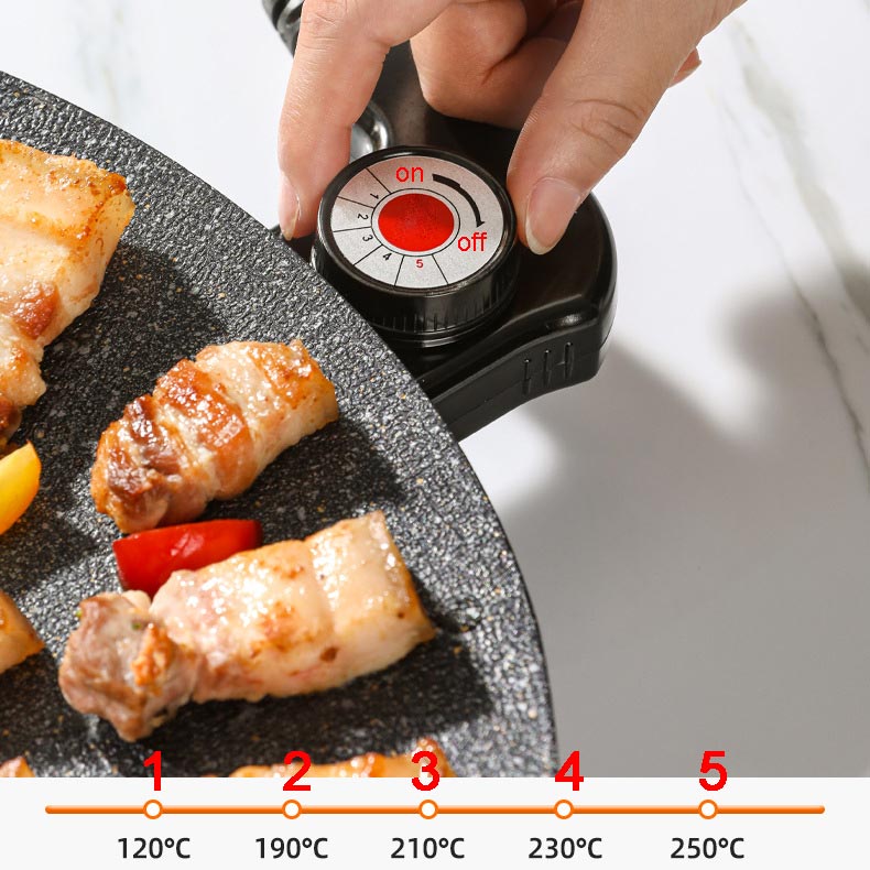 PrimeGrill Smokeless Smart Grill | Compact Electric Grill with Adjustable Heat Settings and Easy Cleaning