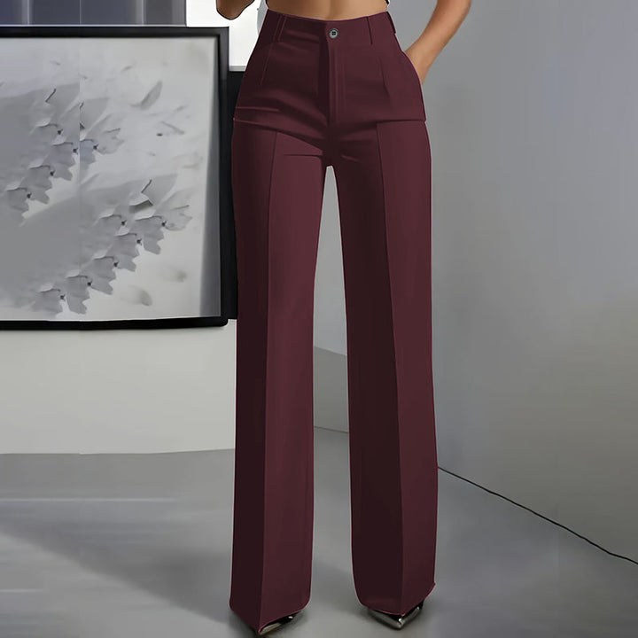 Women's High-Waist Trousers | Straight Leg & Crease | Sizes S–3XL