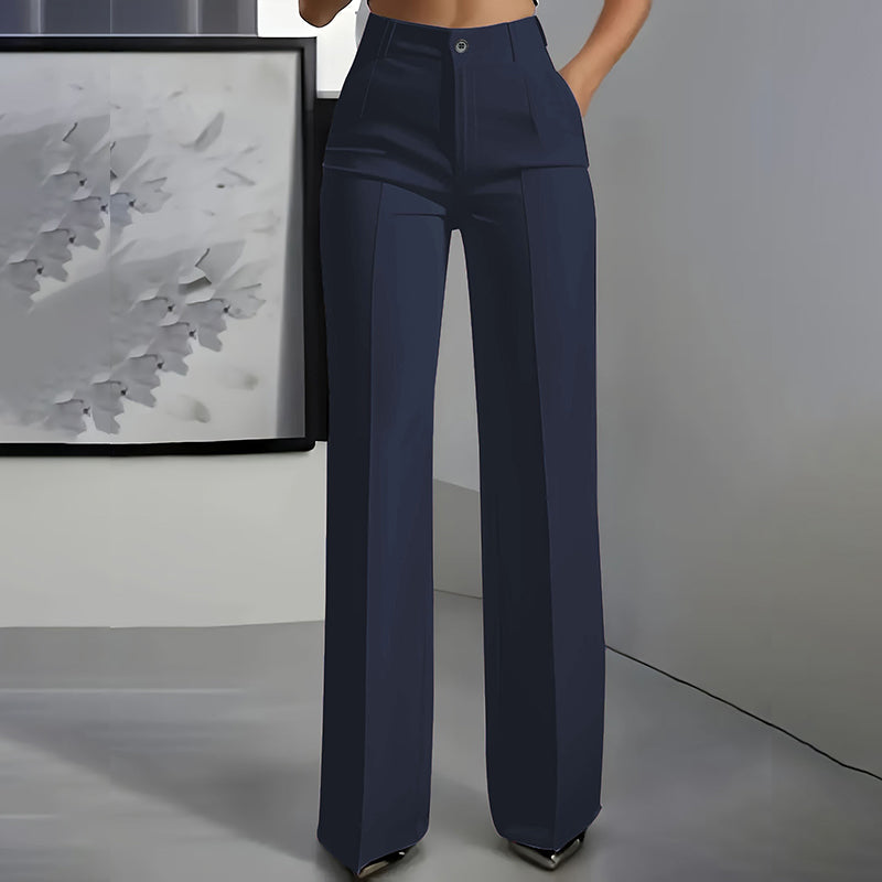 Women's High-Waist Trousers | Straight Leg & Crease | Sizes S–3XL