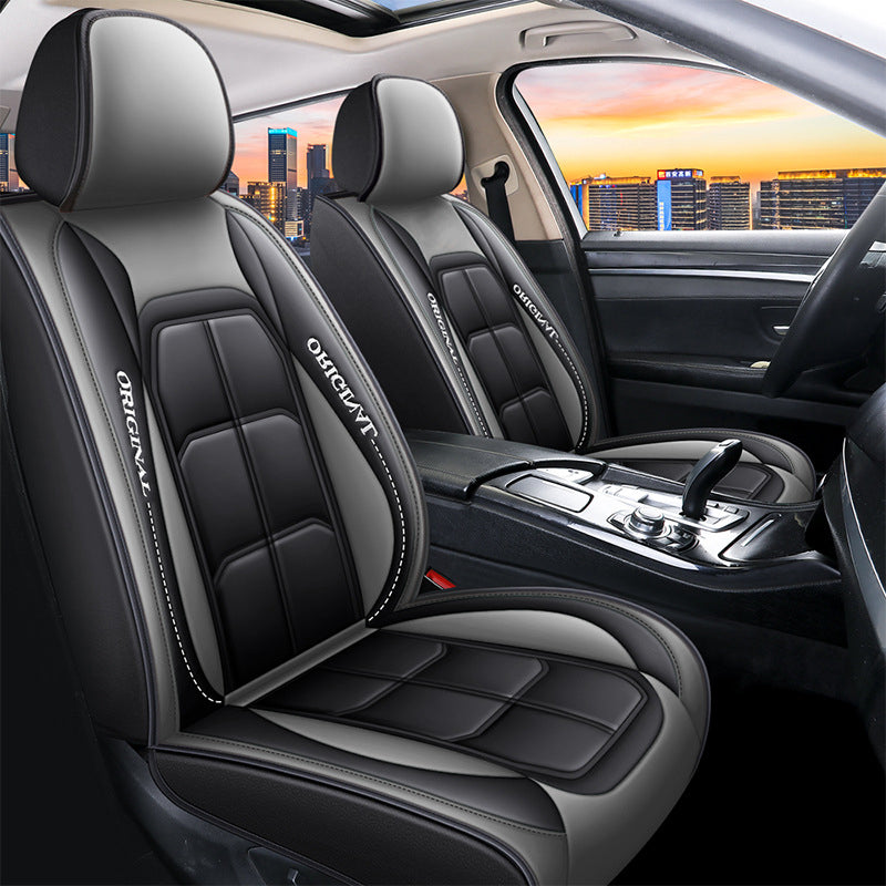 Front car seat covers, 2-piece PU leather set with universal fit
