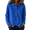 Women's Jumper with Button Placket and Asymmetric Hem