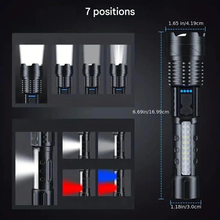 OutdoorHaven Military Flashlight – 5000 Lumen Tactical Torch