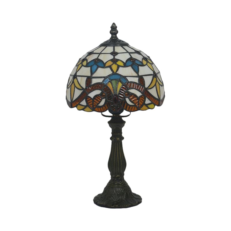 Tiffany Glass Table Lamp - Classic Leaded Lines