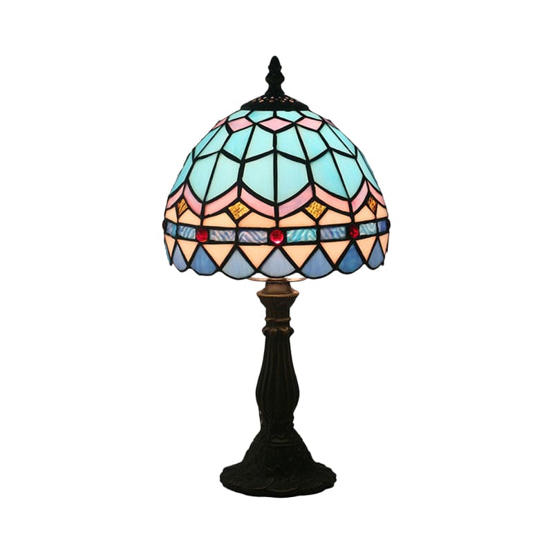 Tiffany Glass Table Lamp - Classic Leaded Lines