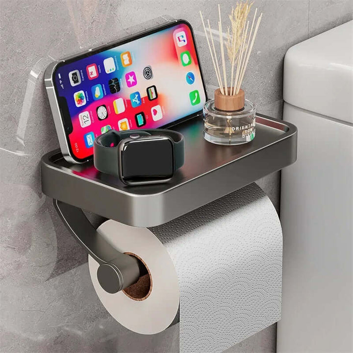 Stainless Steel Toilet Roll Holder | Toilet Roll Holder with Storage Space | Toilet Roll Holder | Rollix