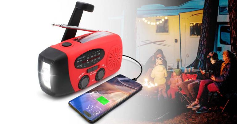 Alles-in-einem-Notfallradio mit Solarenergie und Powerbank - Für unerwartete Situationen