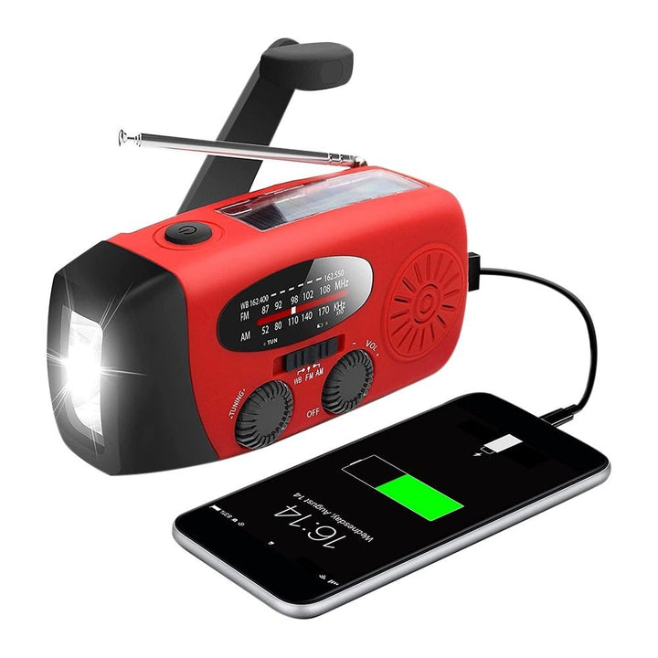 All-in-One Emergency Radio with Solar Power and Powerbank - For Unexpected Situations