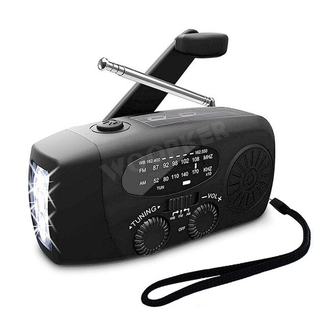 All-in-One Emergency Radio with Solar Power and Powerbank - For Unexpected Situations
