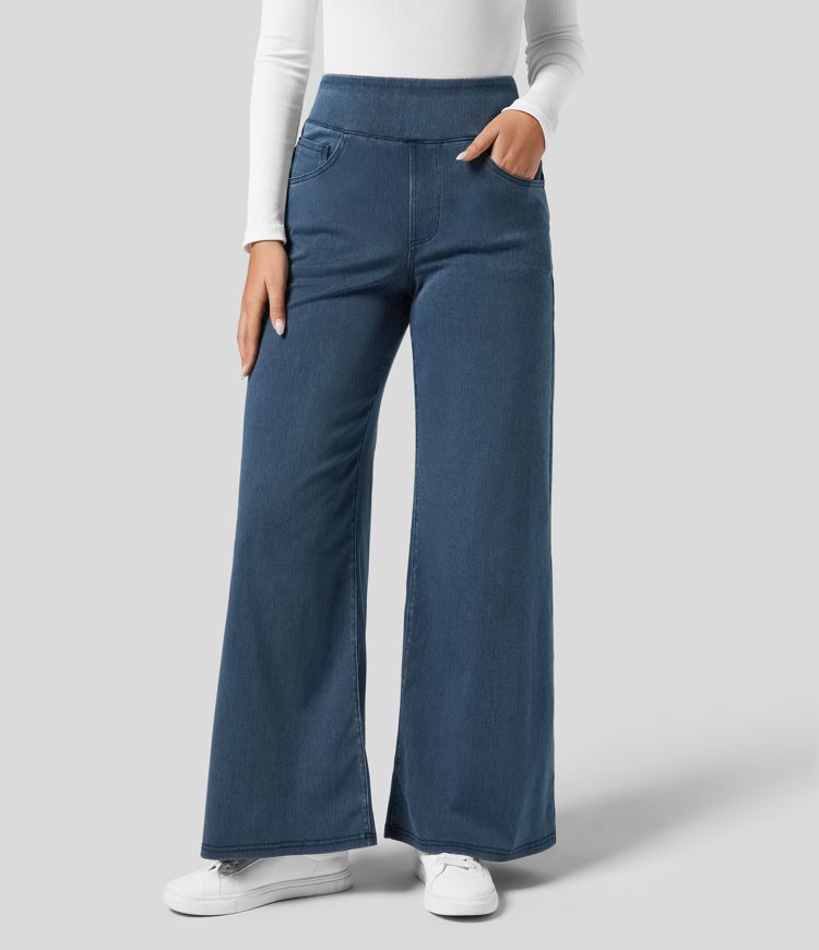 High-Waisted Trousers - Stretch & Comfort All Day Long