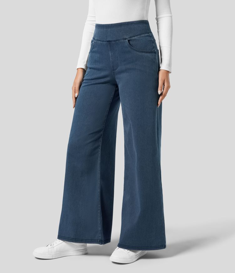 High-Waisted Trousers - Stretch & Comfort All Day Long