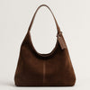 Umhängetasche für Damen | Schultertasche aus Wildleder | Vintage-Tasche | Lederin