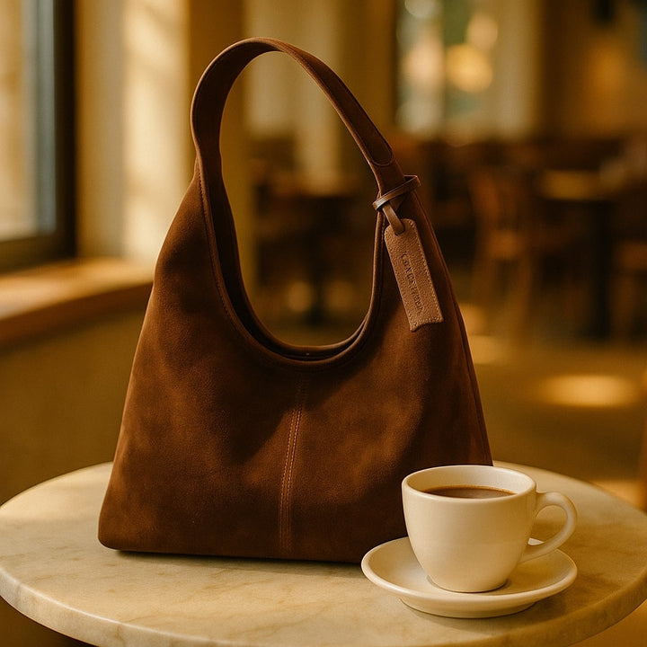 Women's Crossbody Bag | Suede Shoulder Bag | Vintage Bag | Lederin