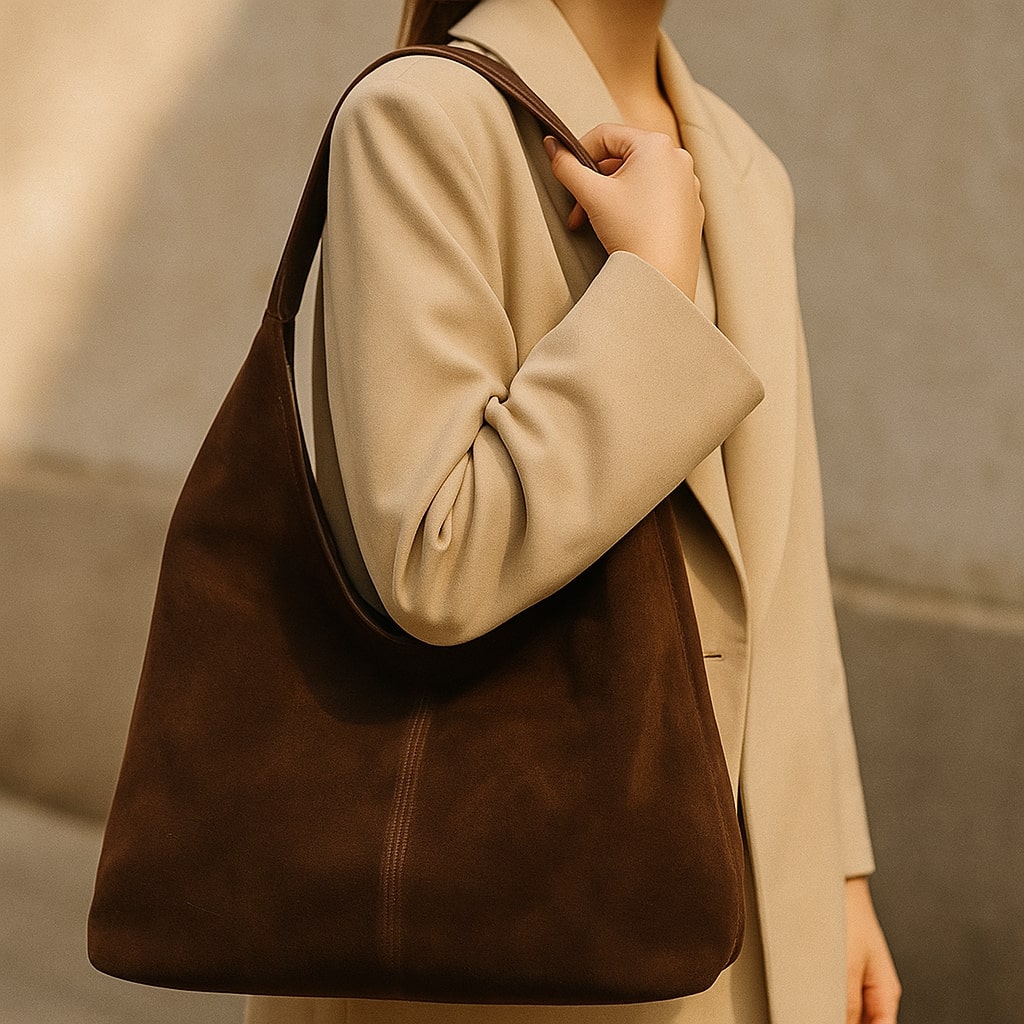 Women's Crossbody Bag | Suede Shoulder Bag | Vintage Bag | Lederin