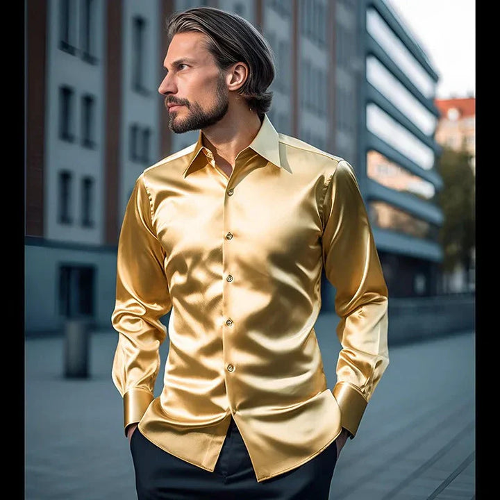 Men's Shiny Business-Style Shirt