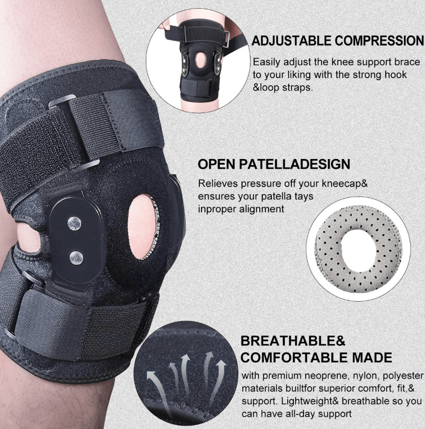 Adjustable Knee Brace with Zip | Support