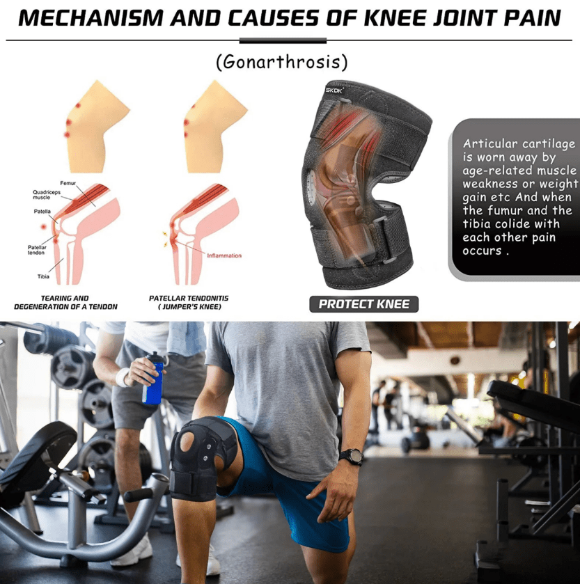 Adjustable Knee Brace with Zip | Support