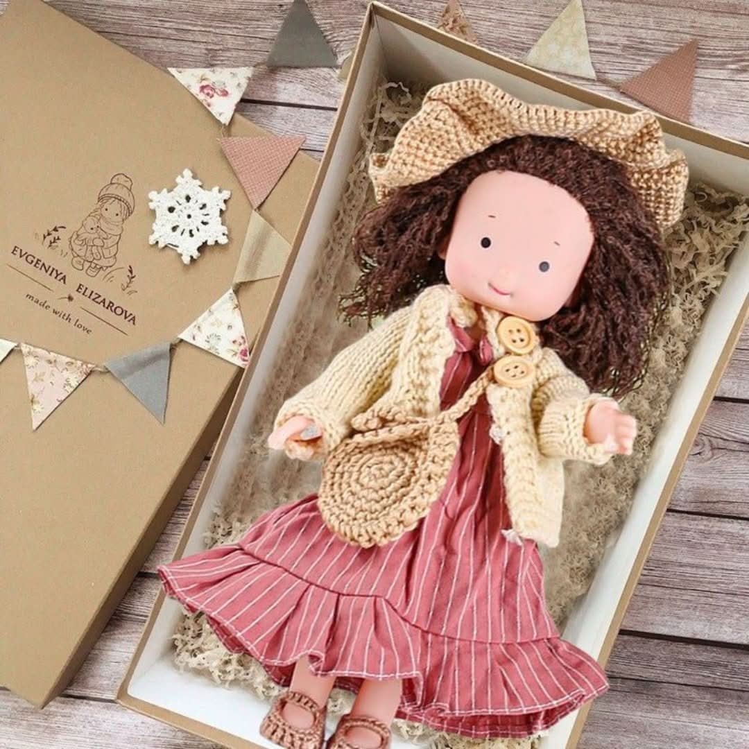 Handmade Waldorf Doll Made of Natural Materials – 30 cm