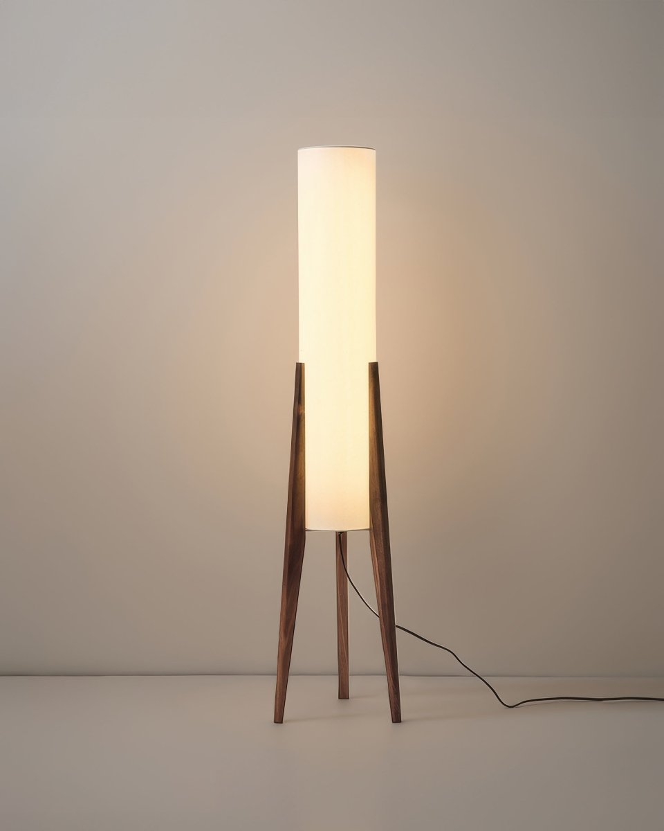 Walnut Wood Floor Lamp - Light Art for Any Interior