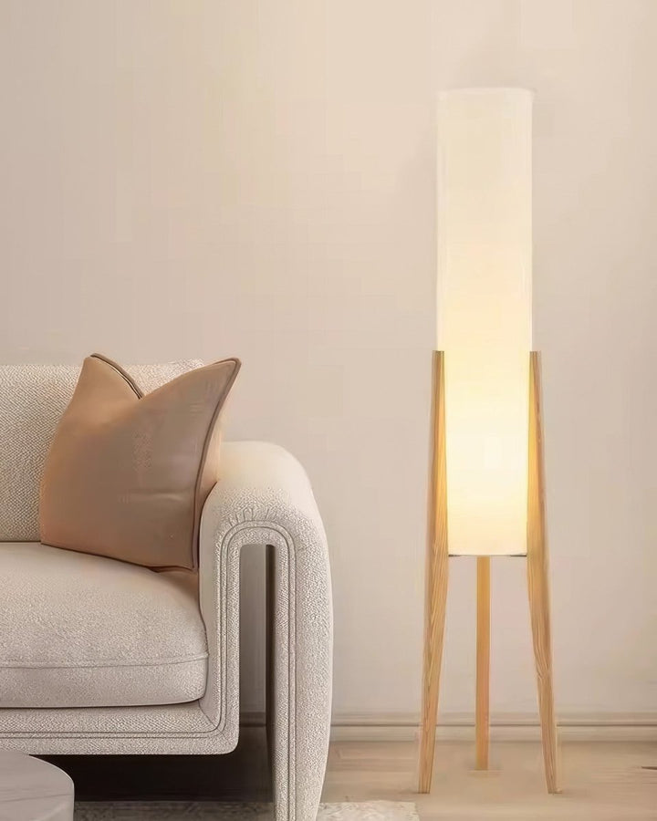 Walnut Wood Floor Lamp - Light Art for Any Interior
