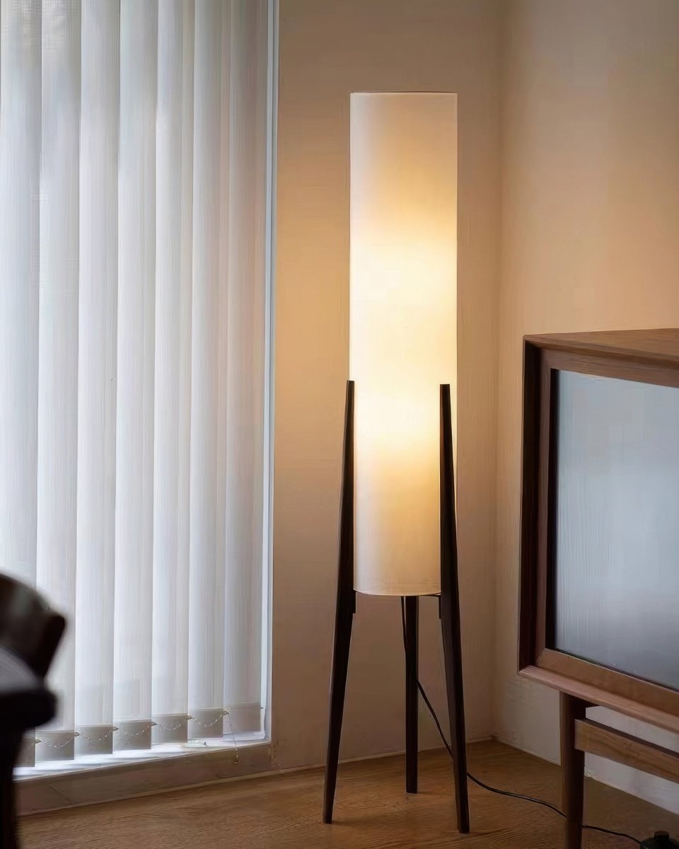 Walnut Wood Floor Lamp - Light Art for Any Interior
