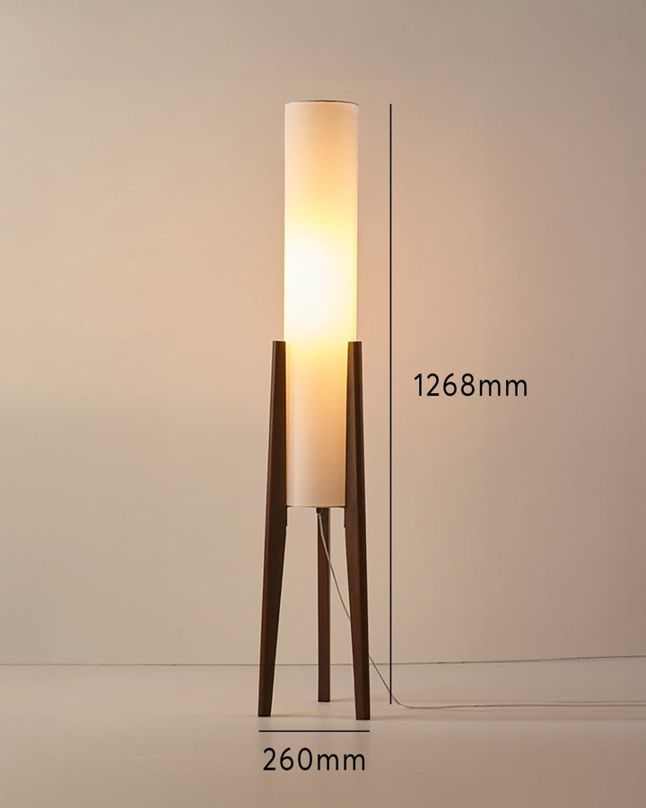 Walnut Wood Floor Lamp - Light Art for Any Interior