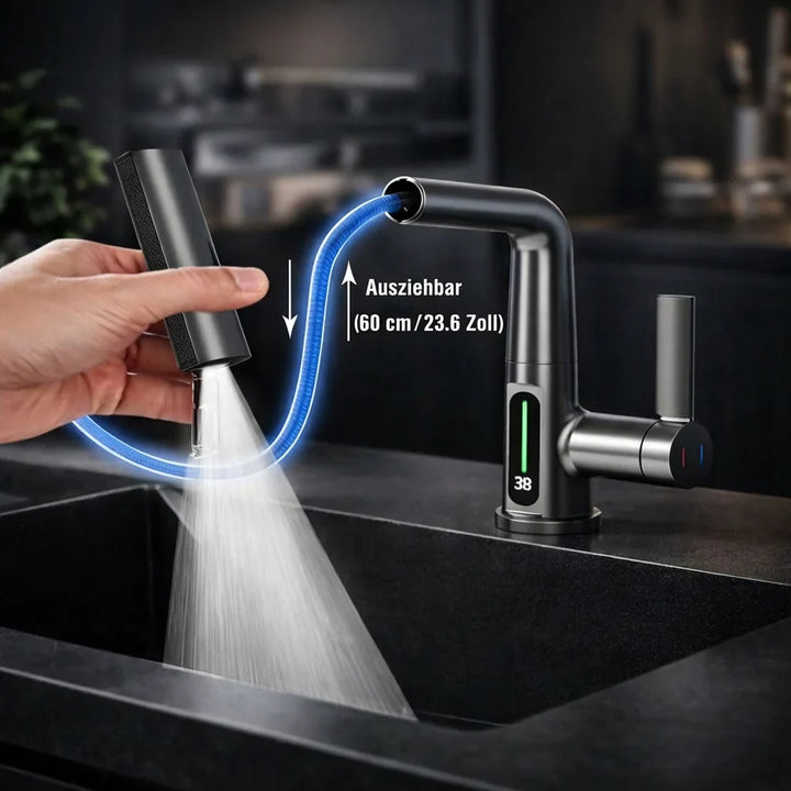 Pull-Out Kitchen Tap | Pull-Out Kitchen Tap with 5 Spray Modes | FlexiHahn