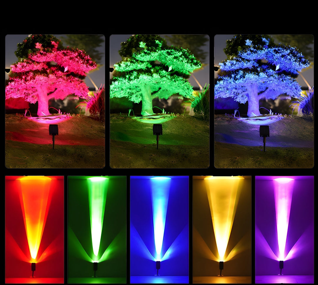 Solar Outdoor Spotlight with Adjustable Head for the Garden