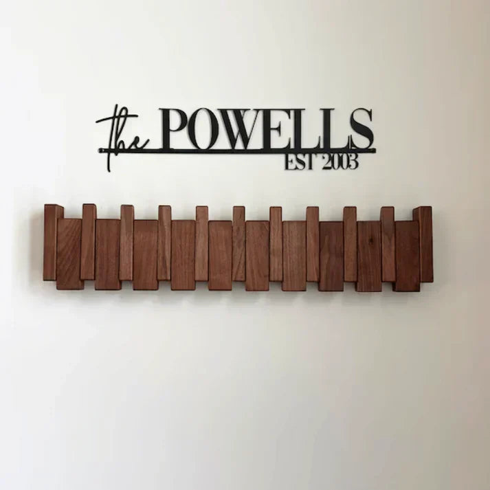 Wooden Piano Coat Rack – Elegant Wall Organizer for the Hallway