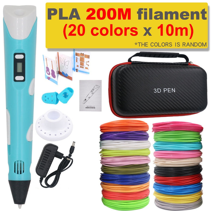 DIY 3D Printing Pen with 200M of PLA Filament, Gift for Children