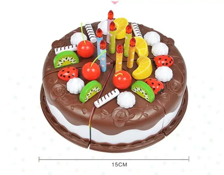Plastic Cake Toy for Children for Counting, Cutting and Decorating