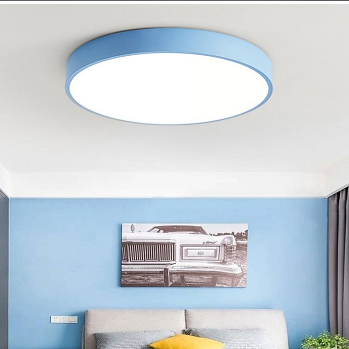 Nordic Macaron Round Wooden Ceiling Lamp